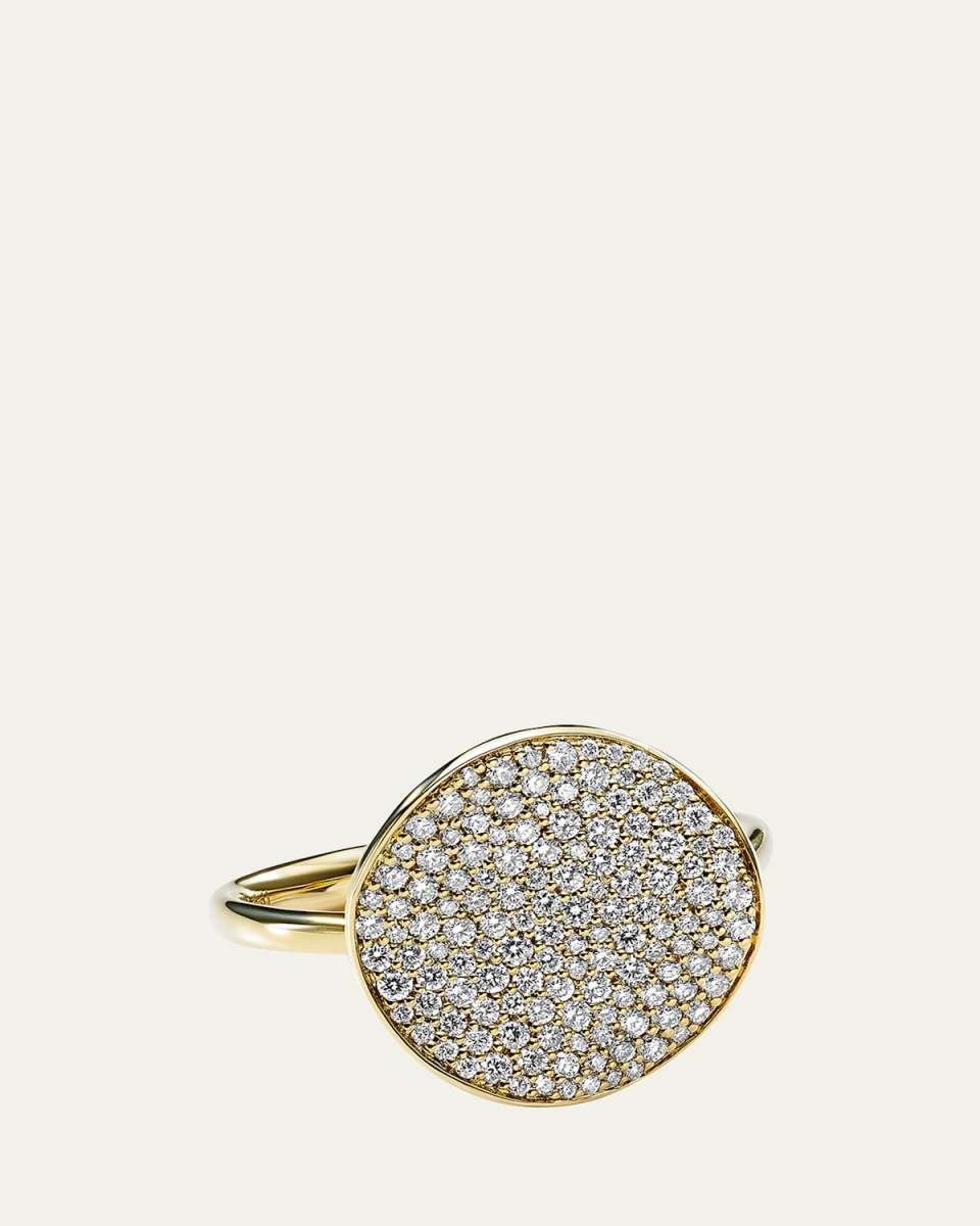 Medium Flower Ring in 18K Gold with Diamonds
